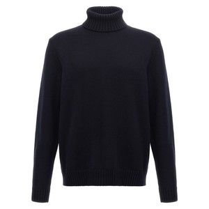 Zanone Turtleneck Wool Sweater With Turn-Up Collar And Cuffed Sleeves - NWT
